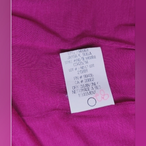 Theory Jaysa K Sulla Cowl Neck Stretch Knit Dress Size Medium Fuchsia Vintage - Picture 6 of 9
